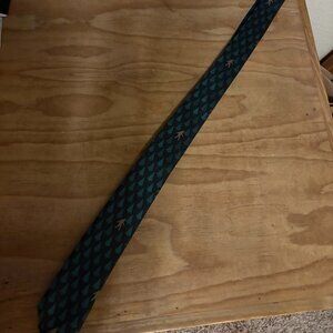 Wild Ties Sasquatch Spotted Black Skinny Tie Microfiber Novelty Bigfoot Forest